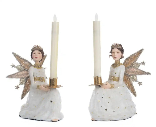 Celestial Angel Candle Holders Set of 2