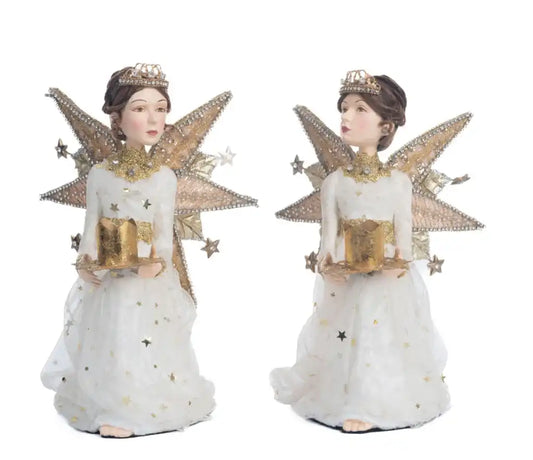 Celestial Angel Candle Holders Set of 2