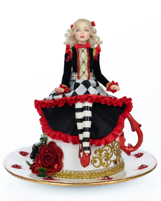 Alice on Teacup –Red
