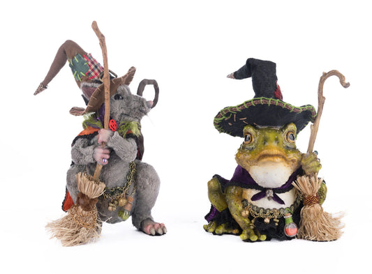 Rat And Frog Witches Set of 2