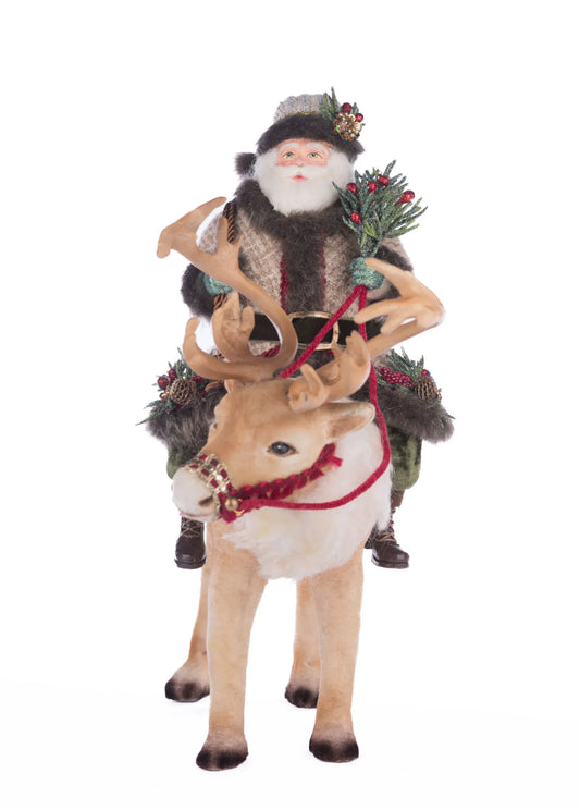 Santa Riding Caribou