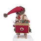 North Country Santa Pulling Sleigh Candle Holder