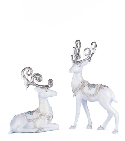 Crystal Christmas Deer set of 2