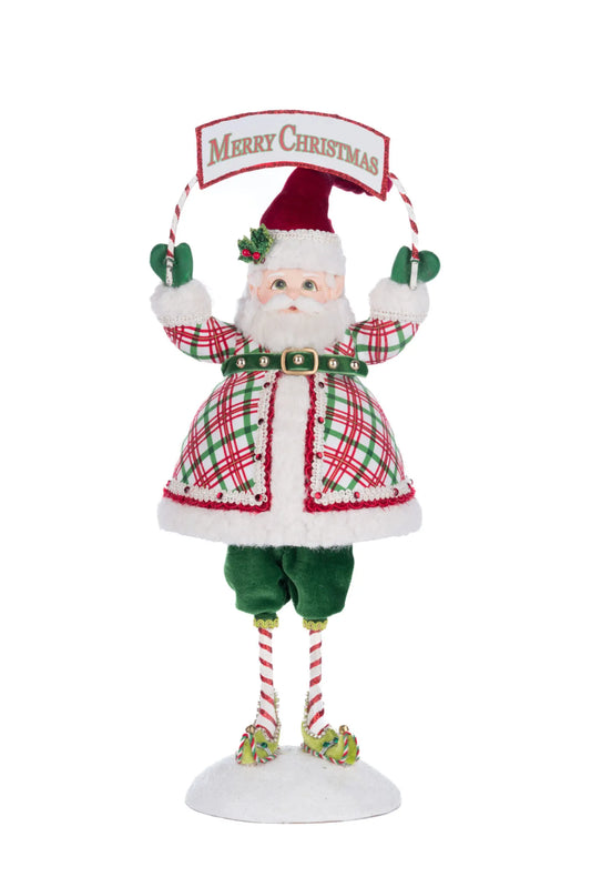 Silly Santa With Sign