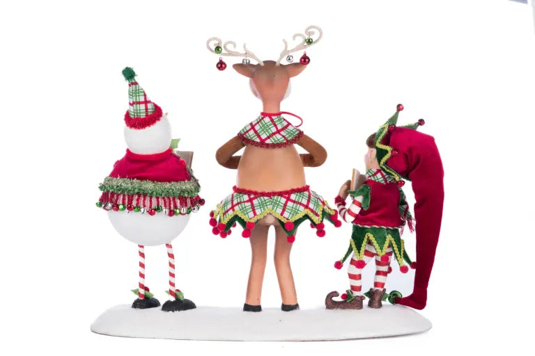 Alfie, Deerdra, And Snowy Christmas Carolers