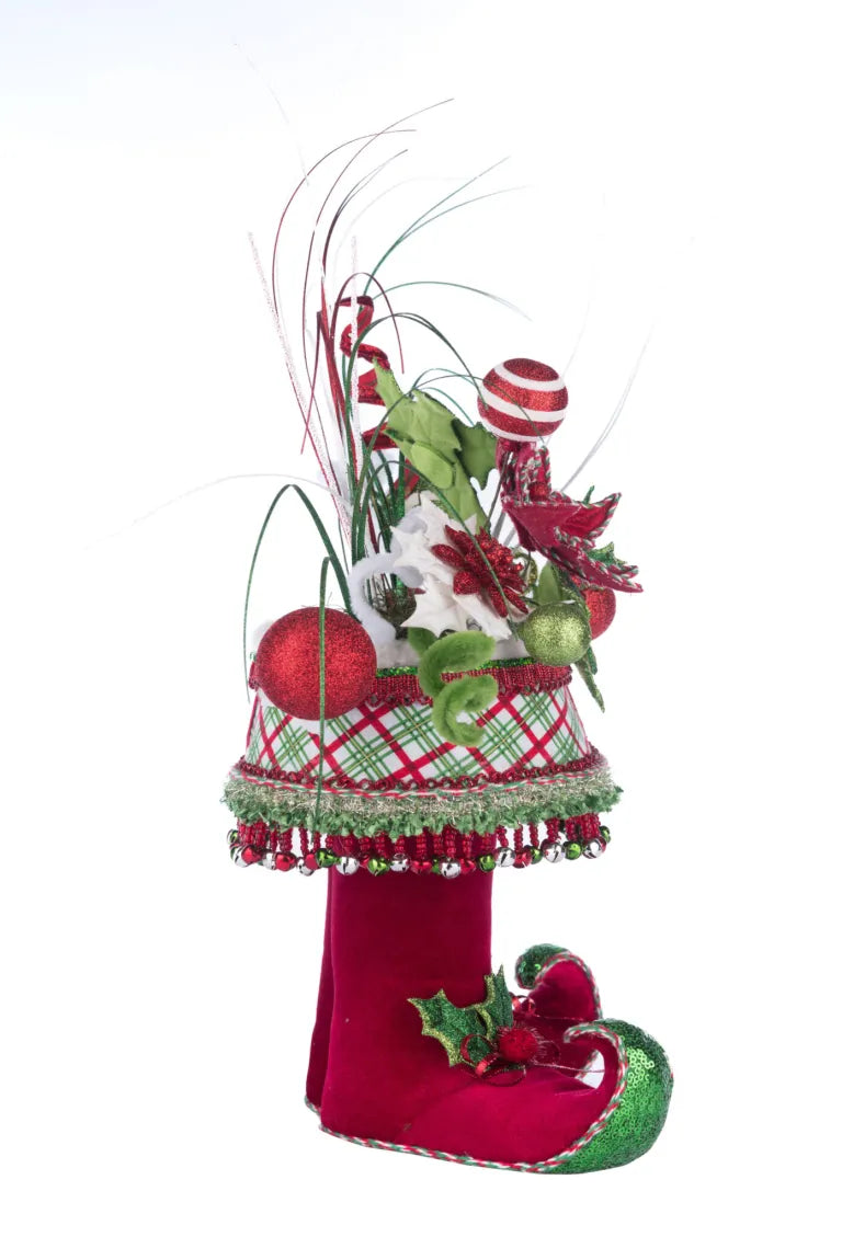 Holly Woods Elf Boots Tabletop Container