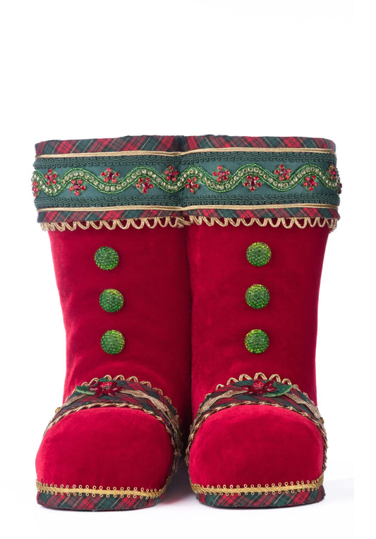 Holiday Magic Tabletop Boots - Red