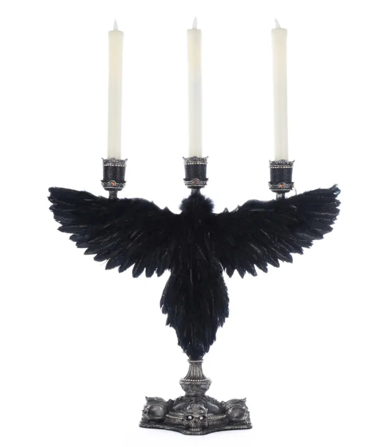 Macabre Crow Candelabra