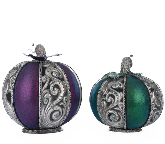 Grimm Scrollwork Pumpkins Set of 2