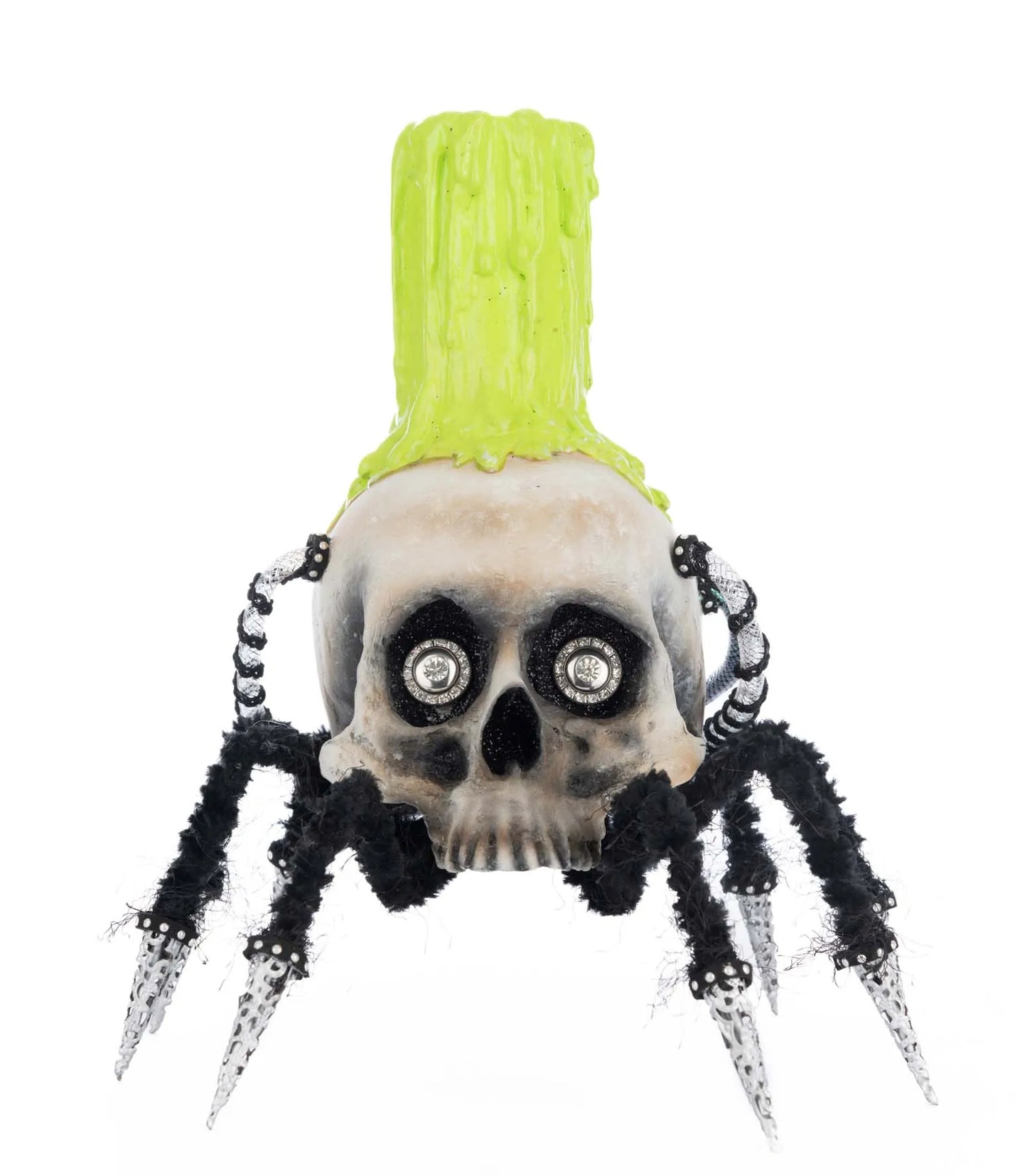 Chaotic Spider Skull Candle Holder
