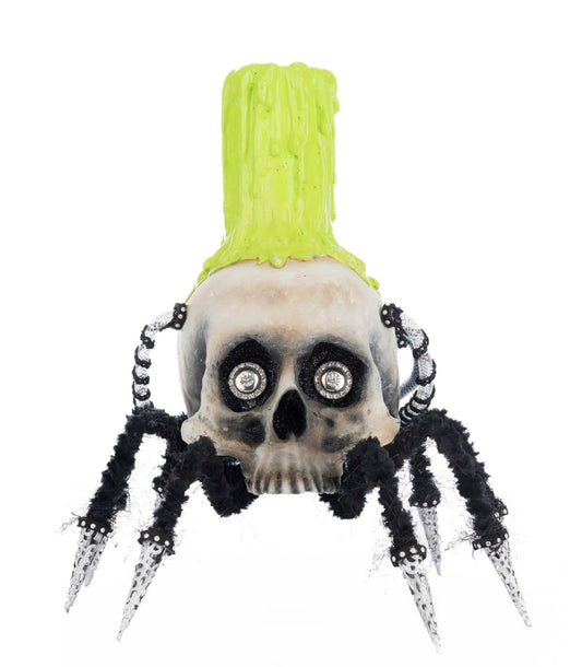 Chaotic Spider Skull Candle Holder
