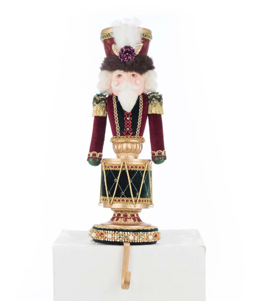 Winter Balsam Nutcracker Stocking Holder