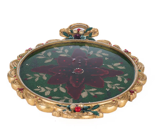 Winter Balsam and Berry Poinsettia Tray