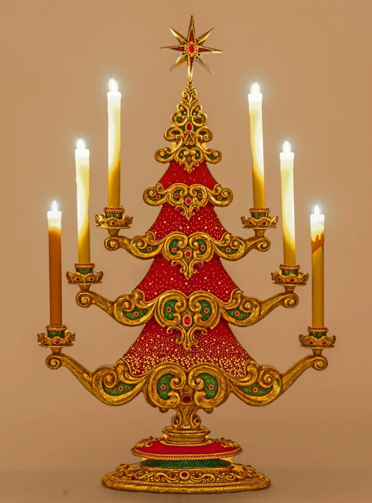 Christmas Ball Tree with Candles