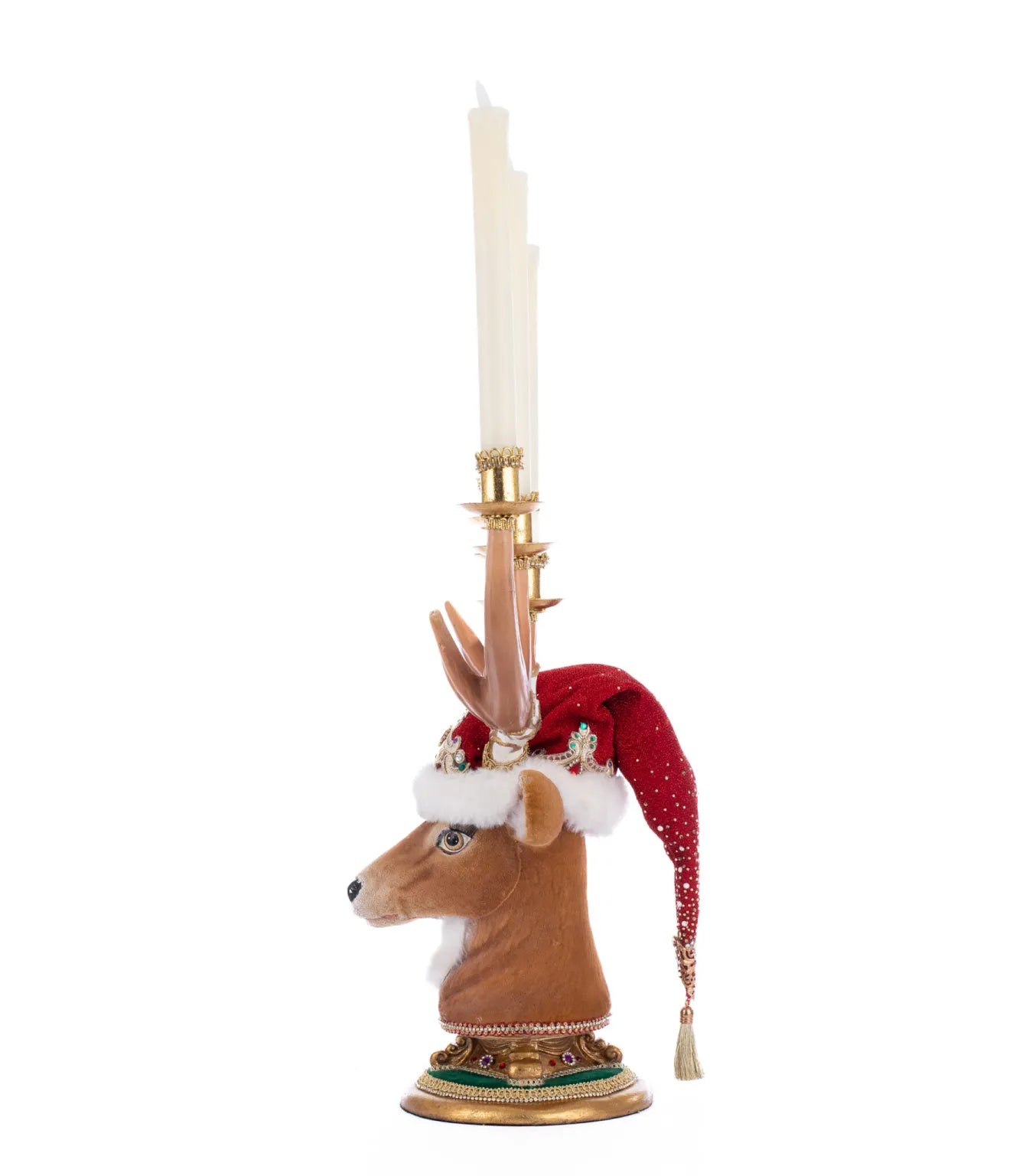 Christmas Ball Deer Head Candelabra