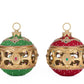 Christmas Ball Tabletop Ornament with Tea Light 2/A
