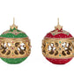 Christmas Ball Tabletop Ornament with Tea Light 2/A