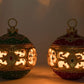 Christmas Ball Tabletop Ornament with Tea Light 2/A