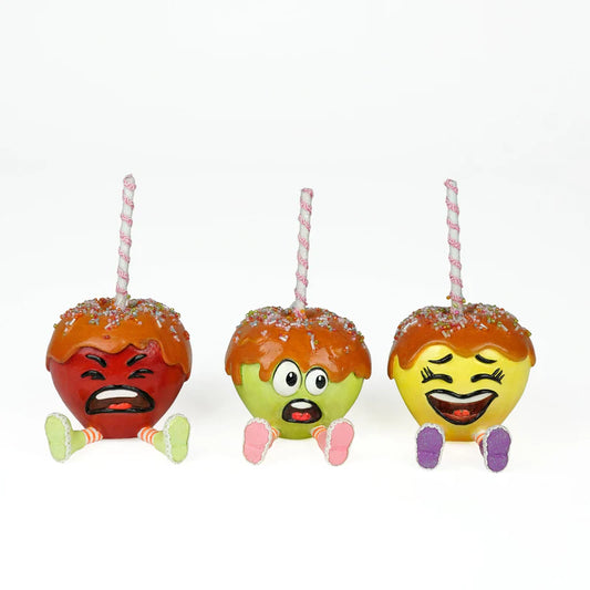 Gasp, Sniffles and Giggles Candy and Carmel Apples Set of 3