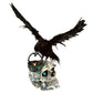 Watchful Crow with Tea Light Lantern