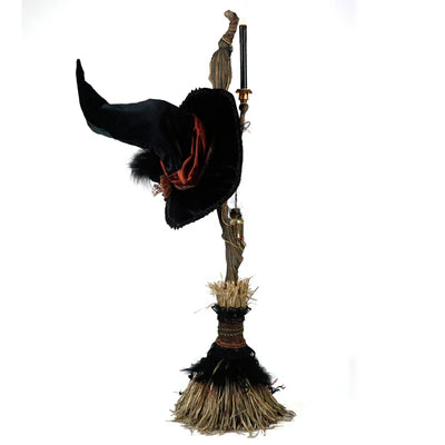 Bramble Broom with Witch Hat
