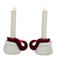 Merry Santa Head Candle Holders Set of 2