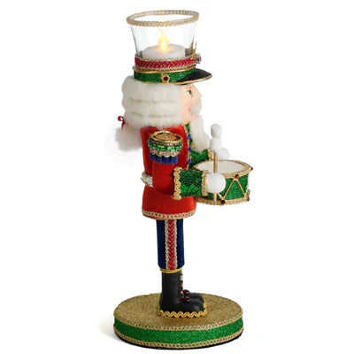 Drumming Nutcracker Votive Holder