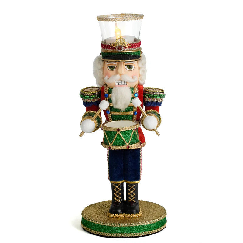 Drumming Nutcracker Votive Holder