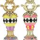Jeweled Harlequin Finial 14.5"