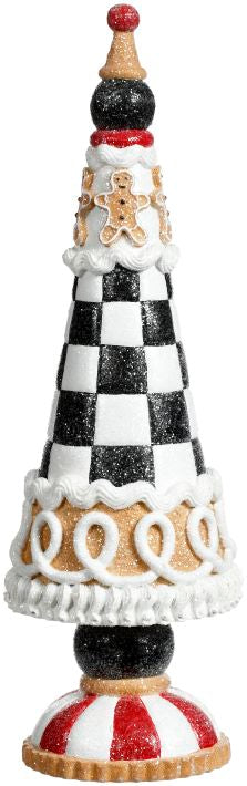 Checker Cone Tree - 13 Inches (Set of 2)