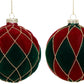 Regal Diamond Velvet Ornament, Box of 12 - 4 Inches