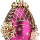 King's Jewel Egg Ornament, Burgandy - 7 Inches