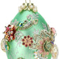 King's Jewel Egg Ornament, Turquoise - 7 Inches
