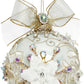 King's Jewel Ball Ornament, Ivory Pearl - 5 Inches