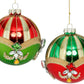 Jeweled Stripes Ball Ornament, Assortment of 2 - 4 Inches