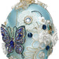 Faberge Jewel Egg Ornament, Turquoise- 7 Inches
