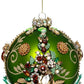 Kings Jewel Ball Ornament, Green - 5 Inches