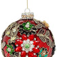 Kings Jewel Ball Ornament, Red - 5 Inches