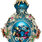 Kings Jewel Fancy Finial Ornament, Teal - 8 Inches