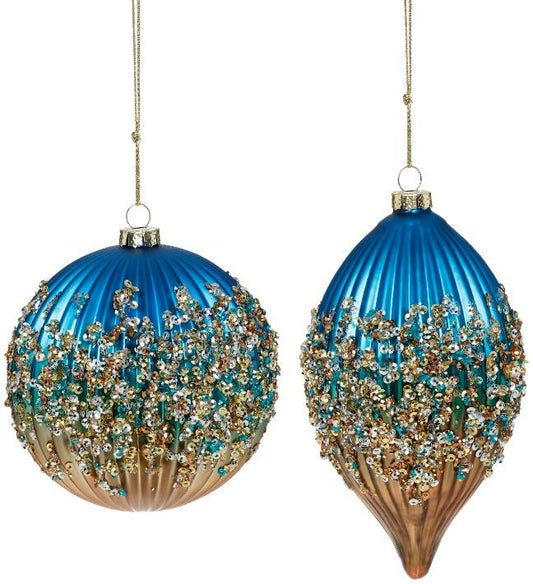 Jeweled Cascade Ornament, Box of 6 – 4-5 Inches