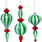 Peppermint Finial Orn 7-11''Set