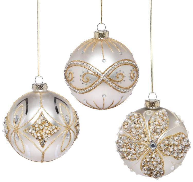Sparkling Jewel Ornament, Set of 6 - 3 Inches