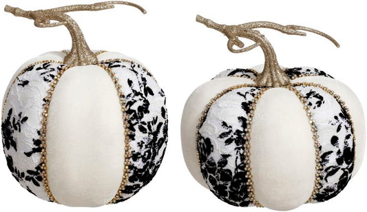 Pumpkin, B/W Lace Pumpkin Set