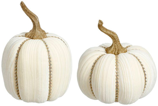 Jeweled Pumpkin,  Ivory 8-9''