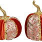 Floral Orange Pumpkin - 7-9 Inches(Set of 2)