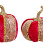 Damask Velvet Pink Pumpkin, 7-9" Inches (Set of 2)