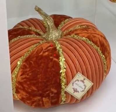 Velvet Pumpkin, Orange-11.5 x 8.5 Inches (Set of 2)