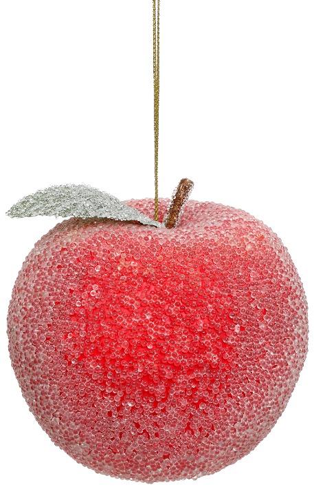 Frosted Apple Ornament , Box of 12 - 3 Inches