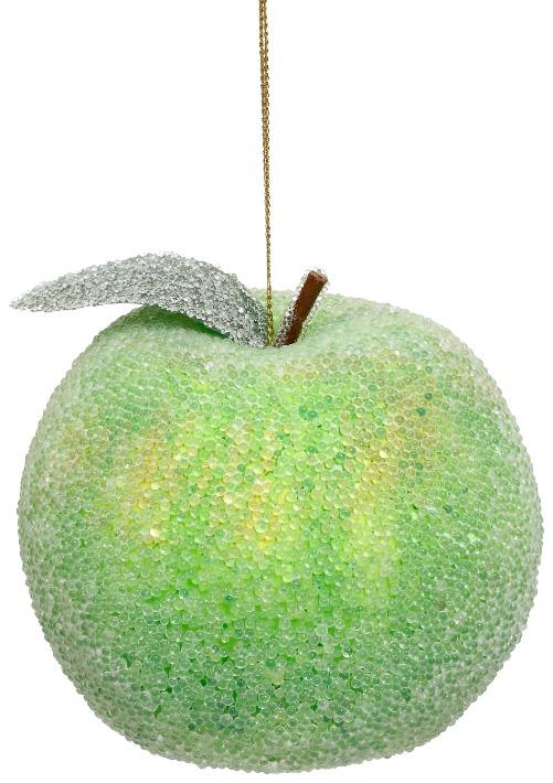 Frosted Green Apple Ornament , Box of 12 - 3 Inches