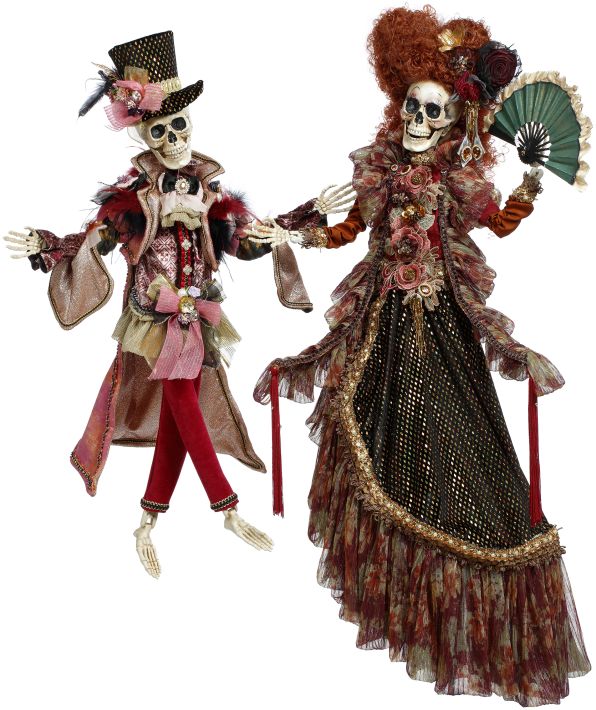 Mr and Mrs Red Carpet Skeleton, Large